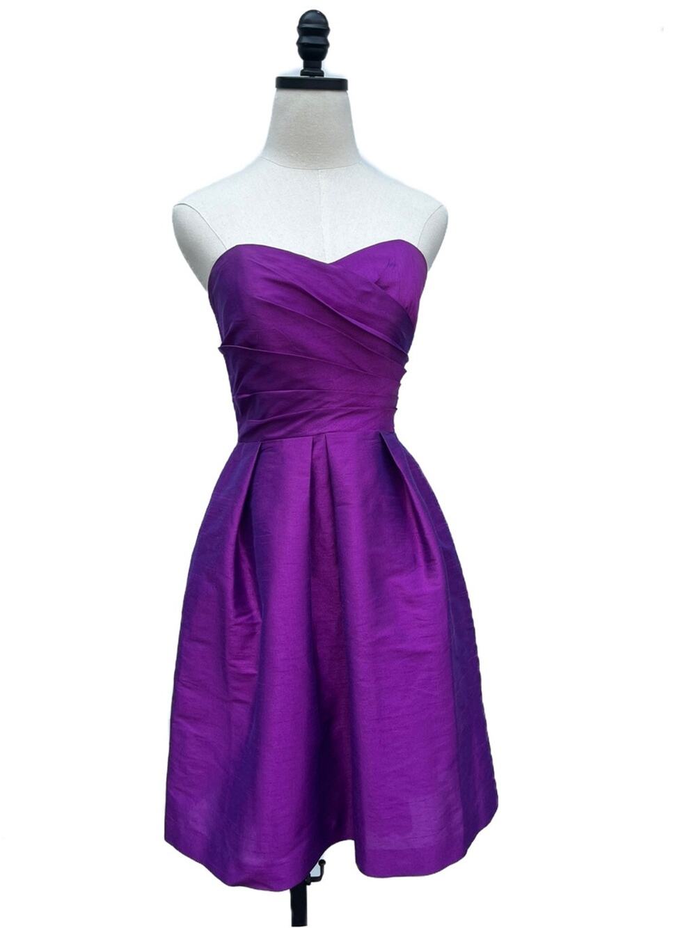 Y2K 2000s Prom Strapless Sweetheart Fuchsia Formal Dress ALFRED SUNG Size 0
